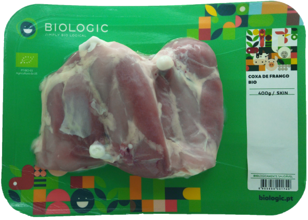 CHICKEN THIGH BIO – SKIN - FRESH - 400 G