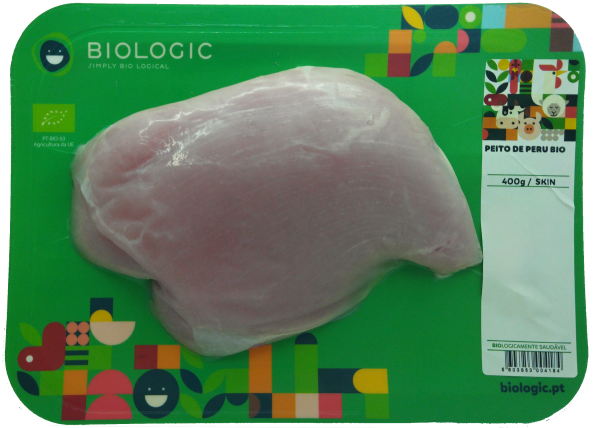 TURKEY BREAST BIO – SKIN PACK – FROZEN – 400 G