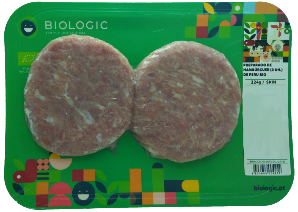 TURKEY HAMBURGER PREPARATION (2 PCS) BIO – SKIN - FRESH - 224 G